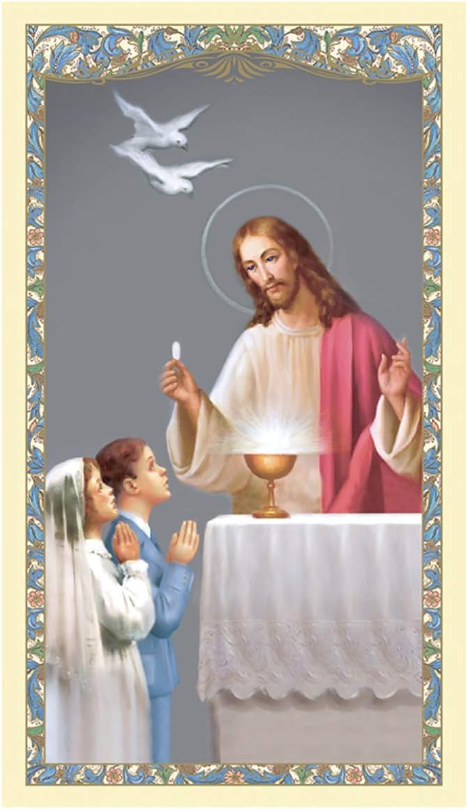 Autom Heavenly Feast First Communion Prayer Cards, Pack of 100