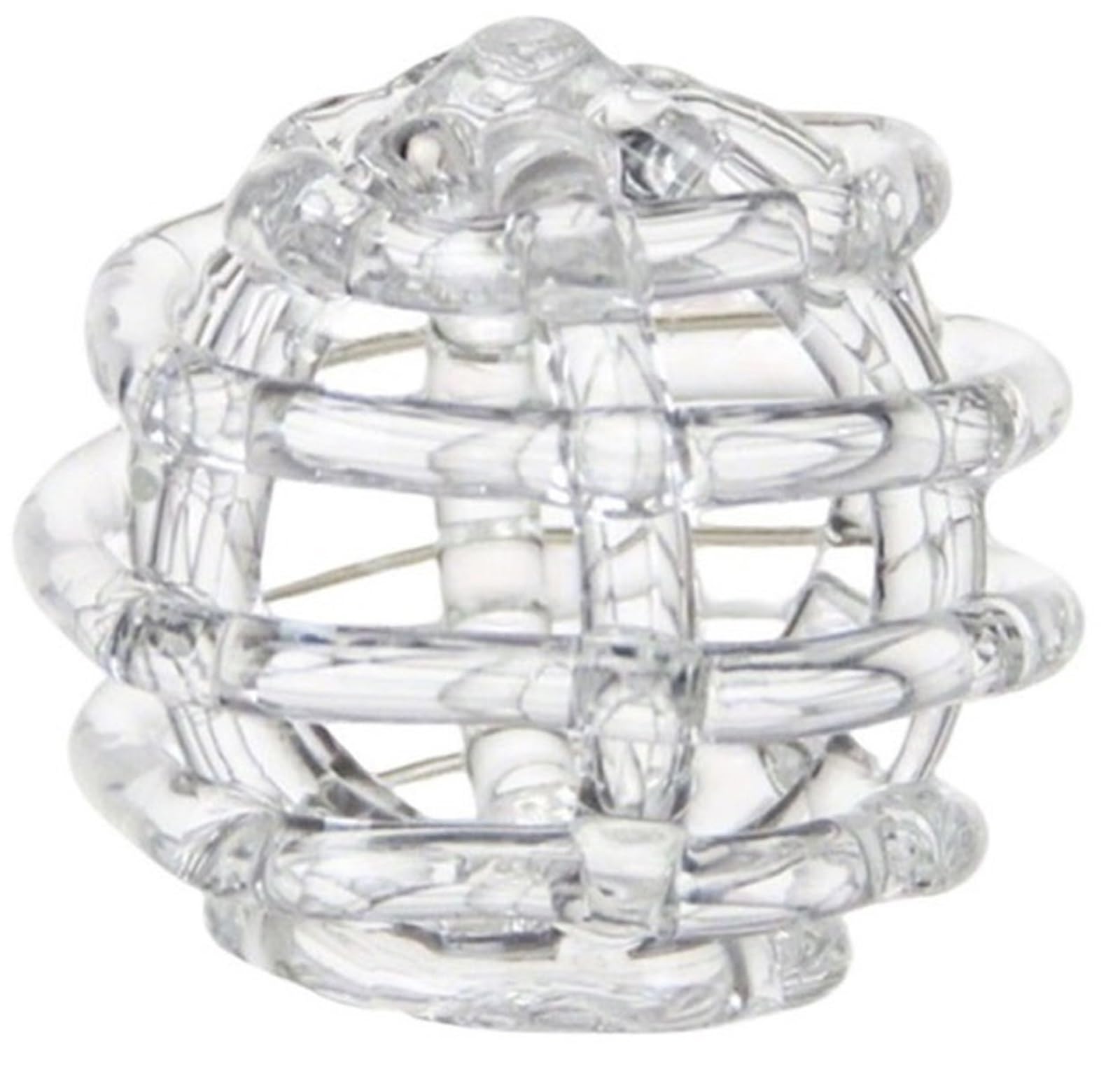Glass Ball Floral Stems Holder, Clear Glass Flower Frog for Vases