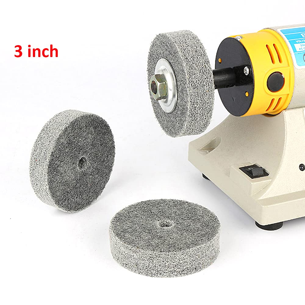 5PCS Nylon Fiber Polishing Buffing Buffer Wheels Pad Abrasive Tool Grinding Disc Wheel Replacement for Grinder Buffing Machine 3 Inch