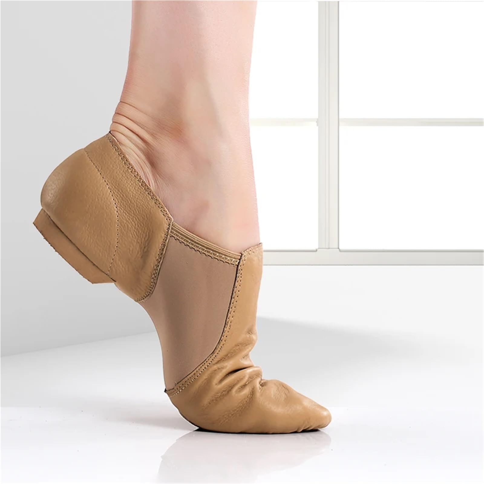Zapatillas de Ballet Zapatos de Baile de Jazz Antideslizantes, Suela Antideslizante, Zapatillas de Ballet, Color Negro y marrón for Mujeres y niñas(Black,43)