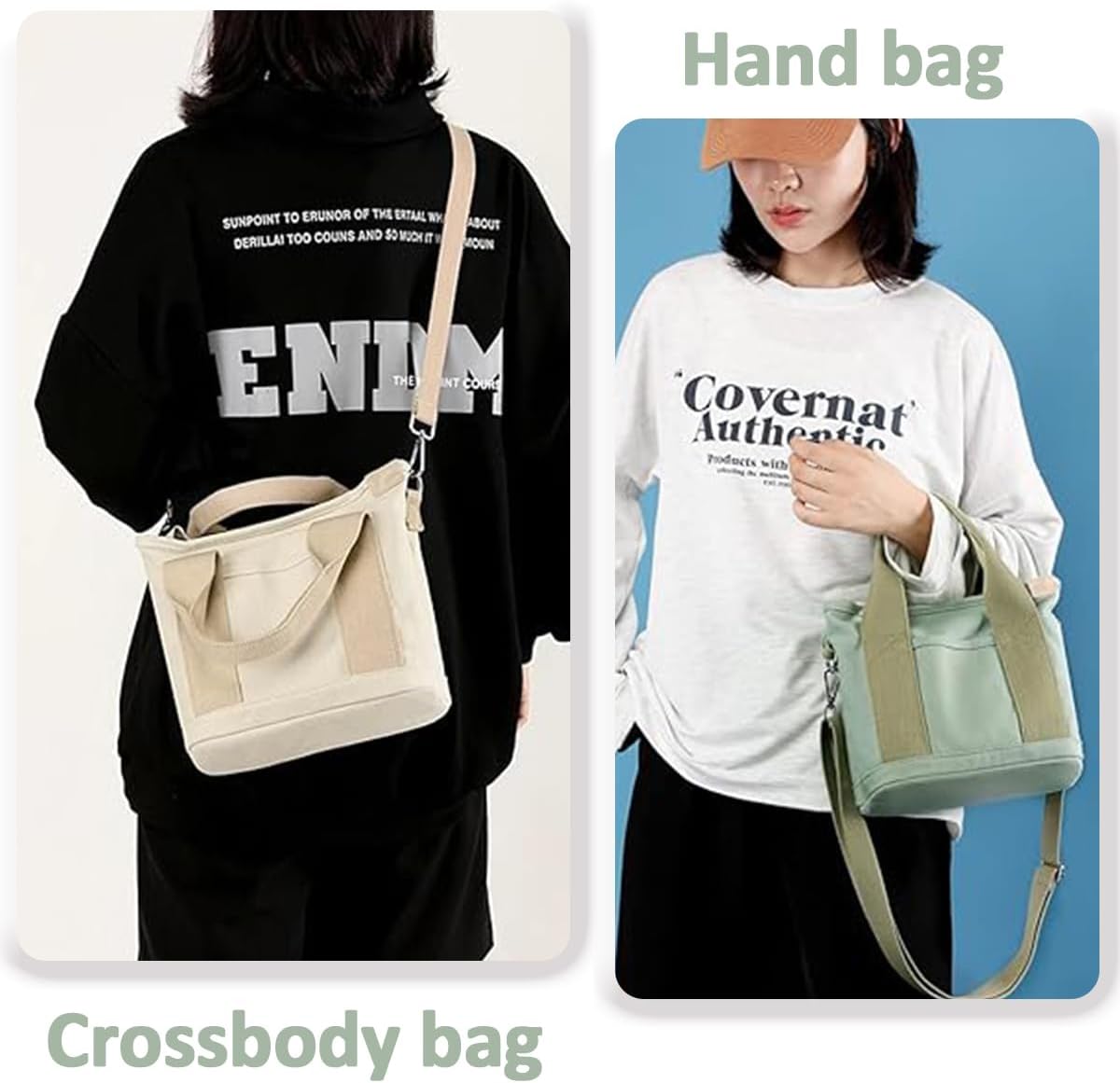 Small Tote Bag with Zipper, 2024 Canvas Multi-Pocket Crossbody Bag Shoulder Bag Satchel Hobo Bag Messenger Bag Small Tote Bag with Zipper, 2024 Canvas Multi-Pocket Crossbody Bag Shoulder Bag Satchel Hobo Bag Messenger Bag