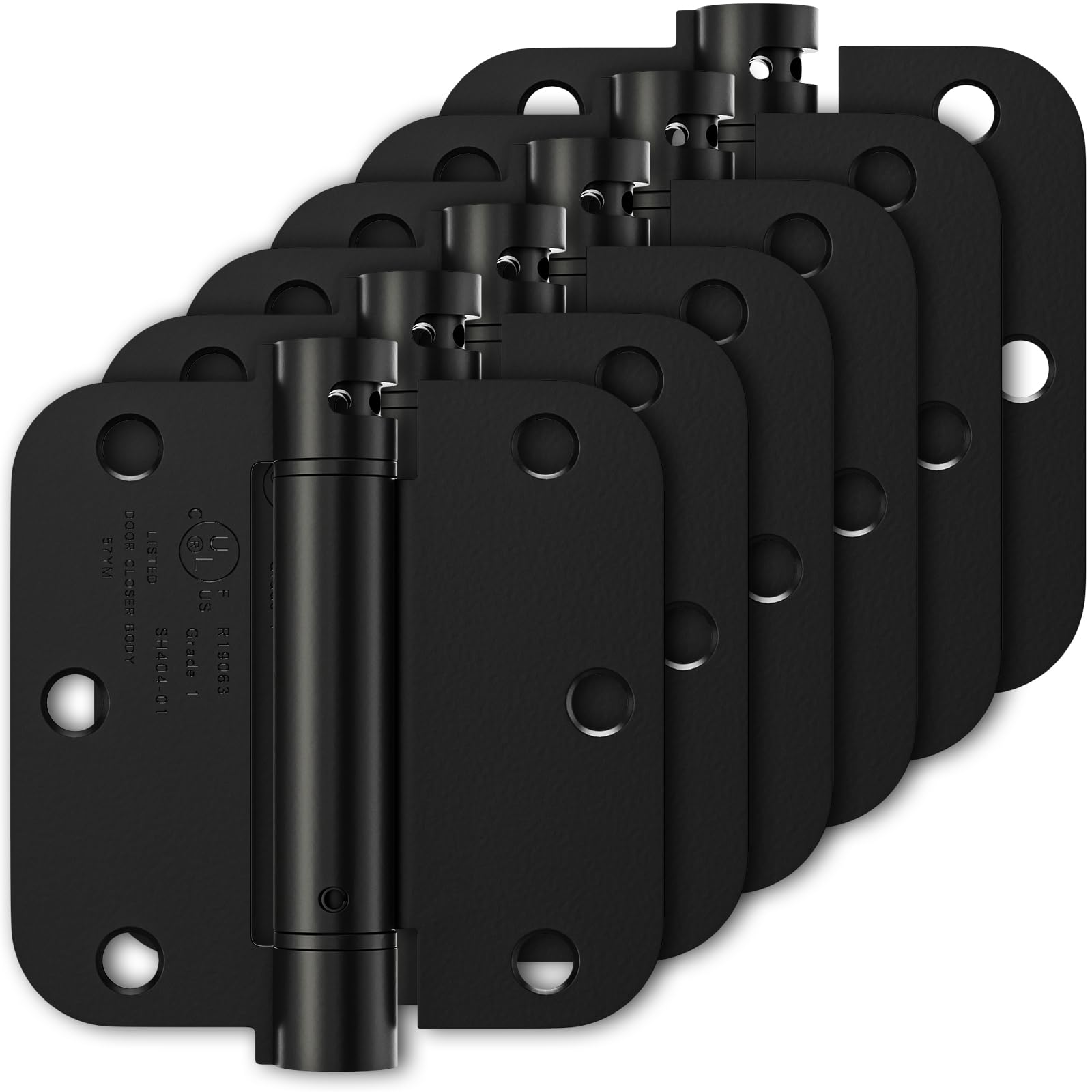 Charnière à ressort réglable Luxbaro lot de 6 charnières de porte noir mat pour garage
