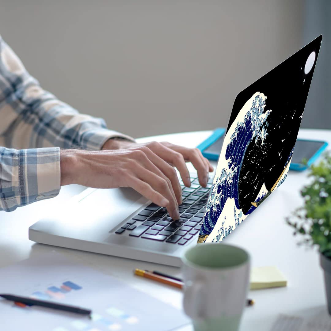 eyscar Adesivo per laptop da 13", 13,3", 14", 15,4", 15,6", 15,6 pollici, in vinile, per PC (onda del mare), NEK1215
