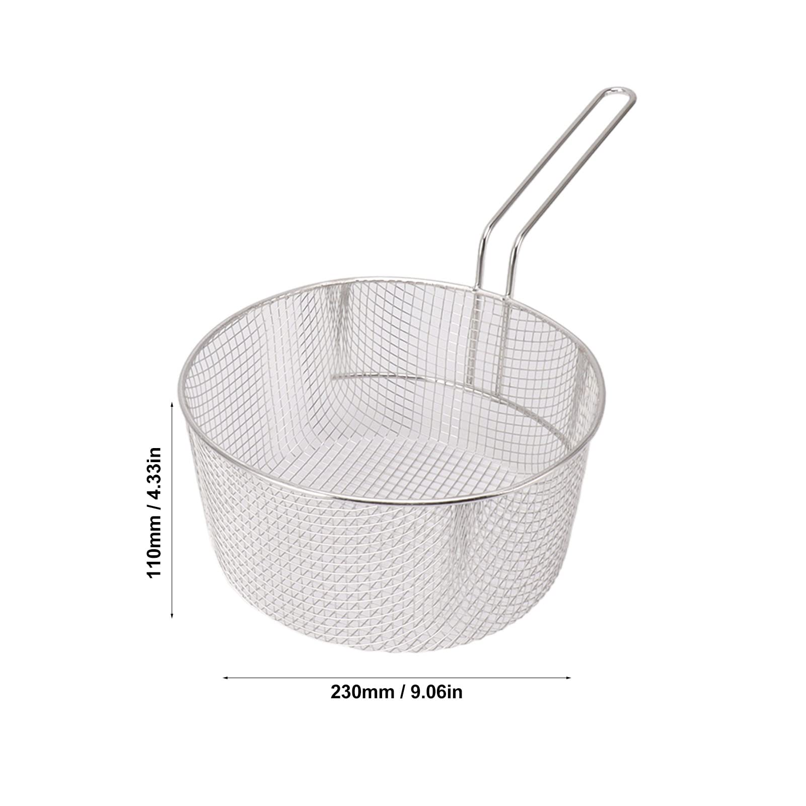 Cestello Per Friggere IBILI - 23 Cm, 2 Manici, In Latta, Per Cucina Sana E Senza Olio