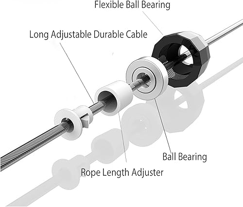 Miniatura 6 de Jump Rope, Adjustable Jump Ropes,Skipping Rope Tangle-Free Rapid Speed with Ball Bearings for Women Men Kids,Exercise & Slim Body,Jumprope at Home