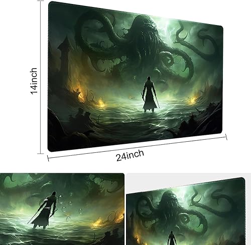 Miniatura 8 de MTG - Tapete de juego tamaño 24 x 14 pulgadas, bolsas de almacenamiento con parte trasera antideslizante, ideal para entusiastas de los juegos de