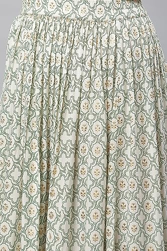 Image of Aurelia Printed Strechable Maxi Skirt for Women | Ankle Length Skirt for Women