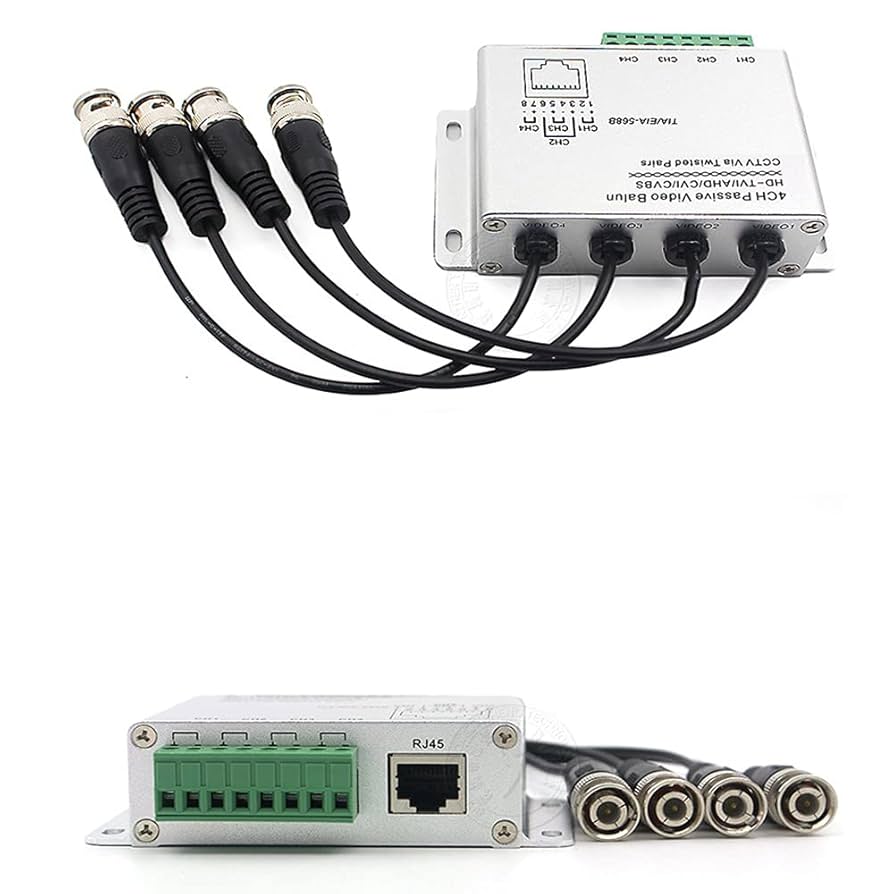 防犯カメラ 4台用 LAN 延長器 BNCプラグ接続 映像伝送器 Amazon | HD 防犯カメラ 4台用 LAN 延長器 BNCプラグ接続 映像