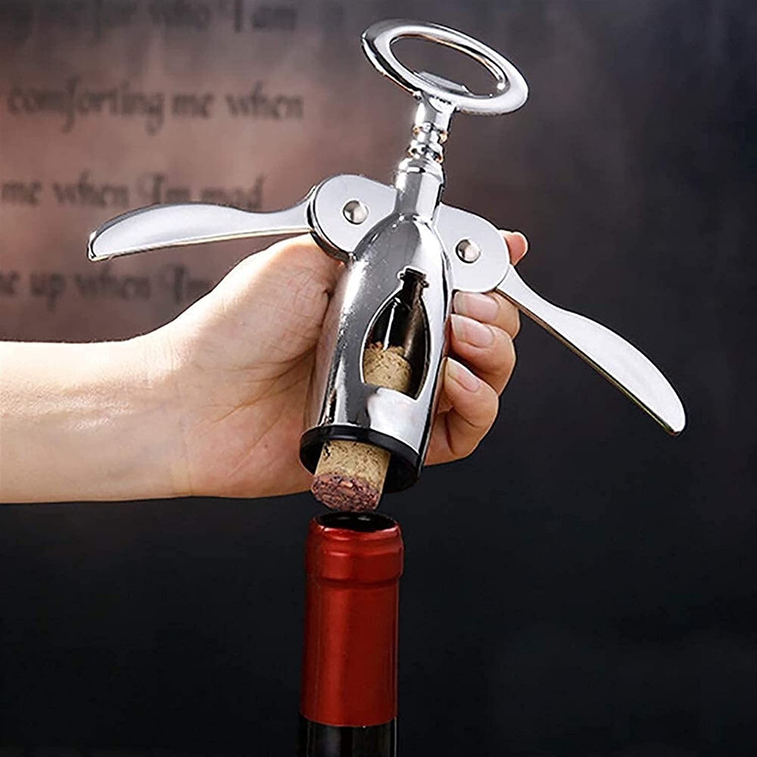 Sacacorchos Abridor de vino, sacacorchos multifuncional, abridor de botellas de vino, sacacorchos de camarero con tapón for entusiastas del vino, camareros