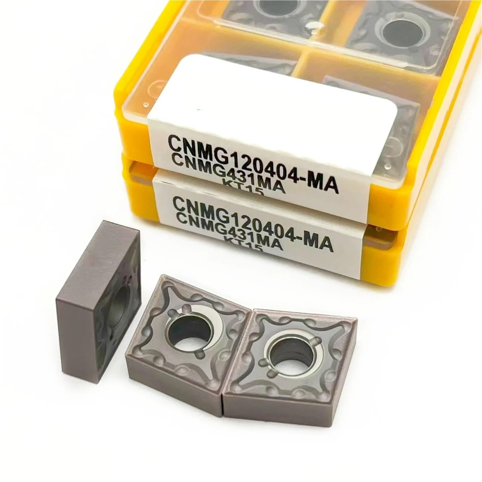 Utensili Per Tornio In Metallo Con Inserti In Duro Da 10 Pezzi(CNMG120404 MA KT6020)
