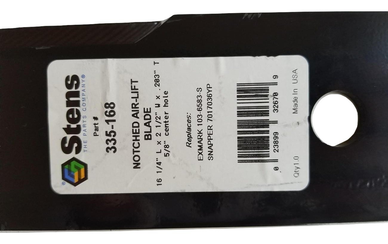 Stens 335 168 Notched Air Lift Blades 3 Pack : Amazon.com.au ...