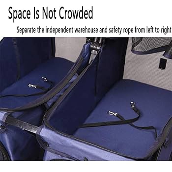 Amazon.co.jp: LAMZH ペットベビーカ 4つのホイールのダブル犬