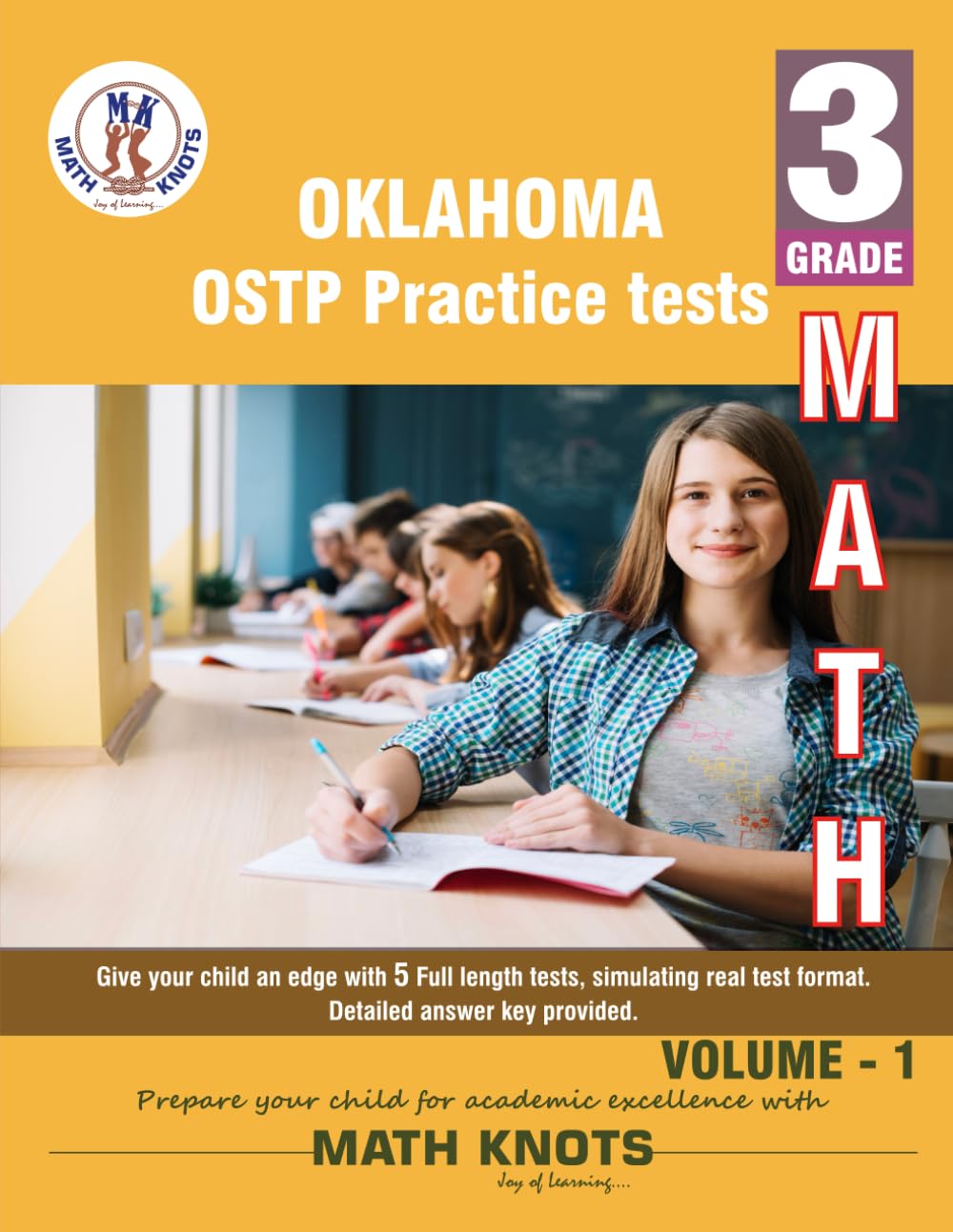 OKLAHOMA State (OSTP) , 3rd Grade MATH Practice Tests ,Volume 1