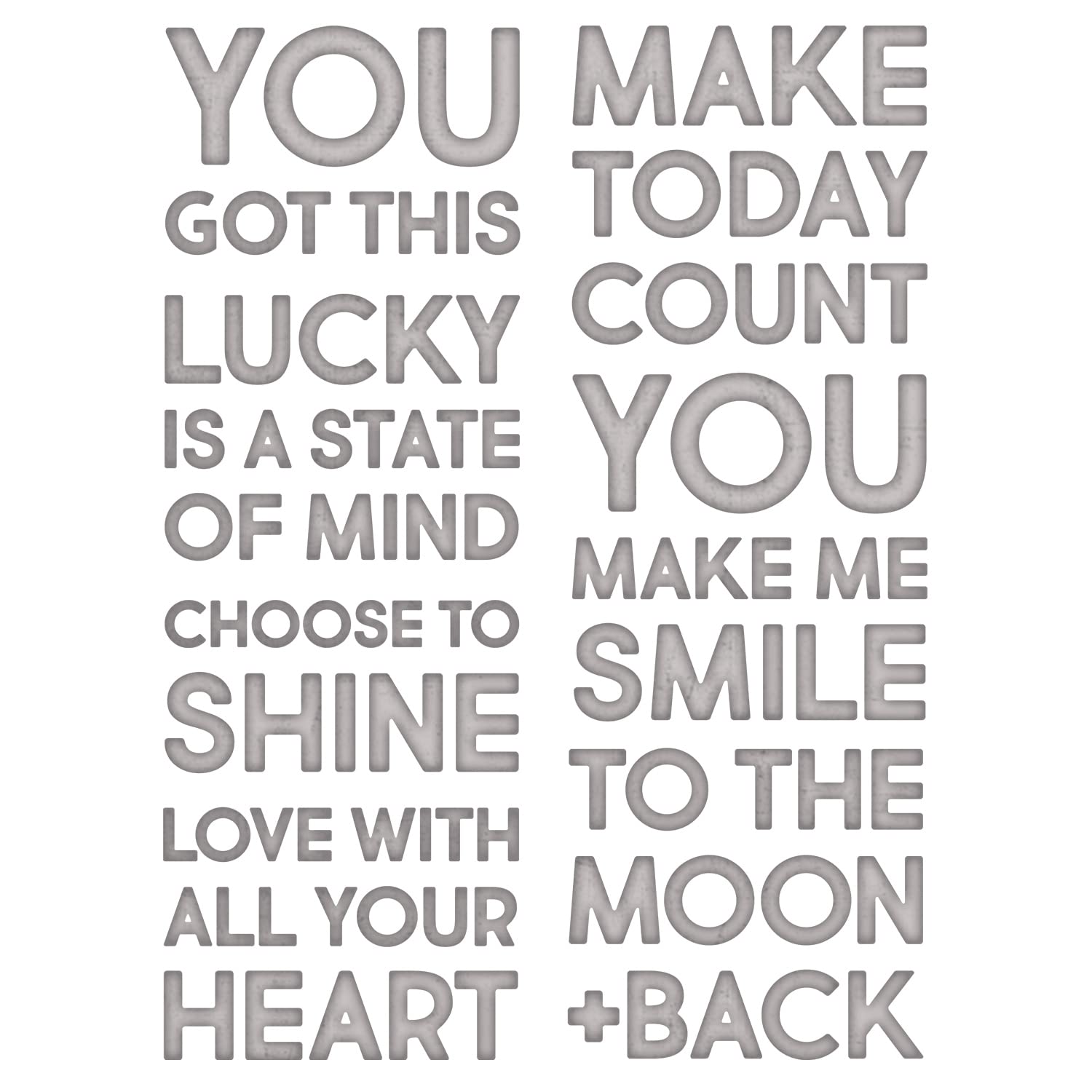 Thinlits Die Set 7PK Bold Text #2 by Tim Holtz | 665925 |Chapter 2 2022, Multicolor, One Size