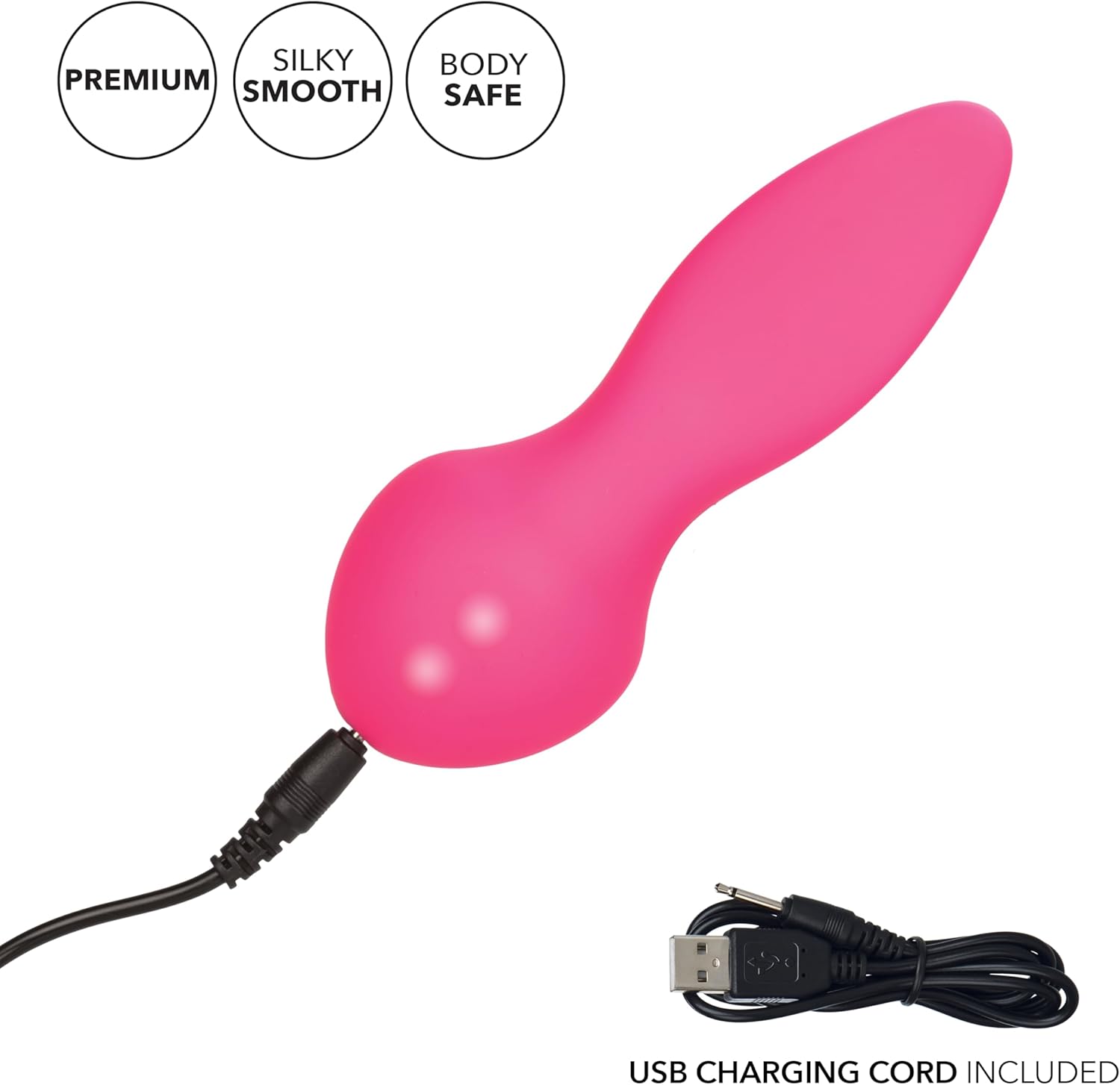 CalExotics Mini Marvels Marvelous Flicker – Silicone Waterproof Compact Vibrator – 10 Function Rechargeable Vibe – Adult Sex Toy Massager for Couples – Pink