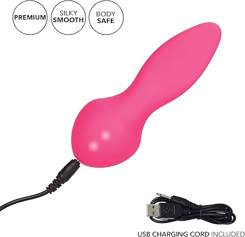 Miniatura 16 de CalExotics Mini Marvels Marvelous Masajeador – Vibrador compacto impermeable de silicona – Vibra recargable de 10 funciones – Masajeador de juguete