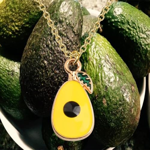 Lywjyb Birdgot Colar de abacate, presente para amantes de abacate, presente de abacate, pingente de