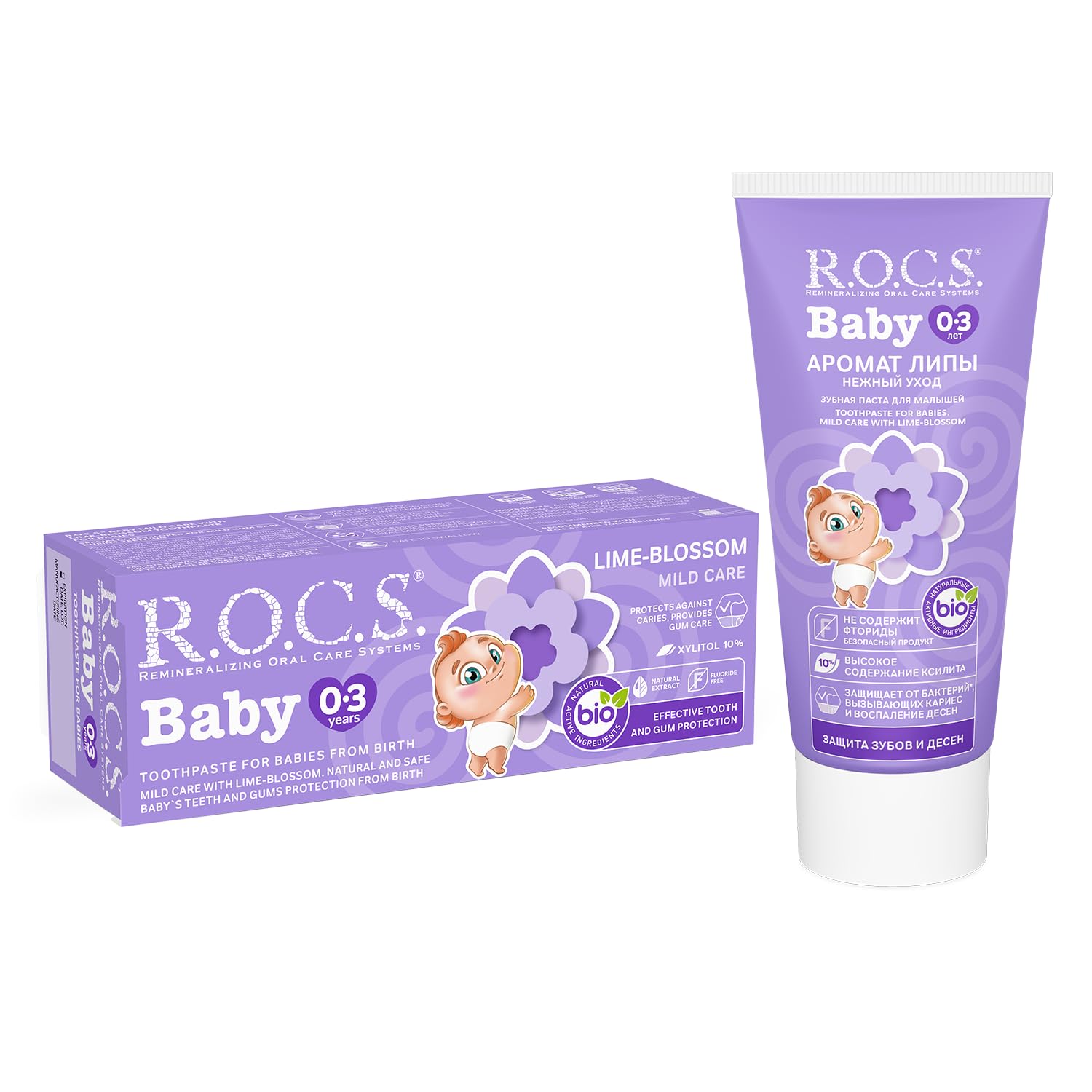 R.O.C.S. toothpaste Baby Mild care with Lime Blossom