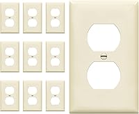 Vista 22 de ENERLITES - Placa de pared doble sin tornillos, cubierta de tomacorriente segura para niños, tamaño estándar, 1 cuadrilla, 4.68 x 2.93 pulgadas