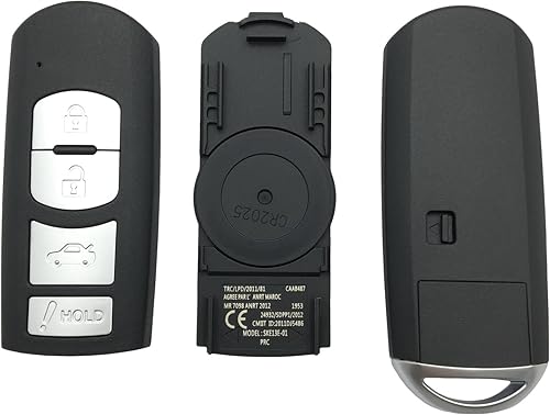 Miniatura 10 de Funda de repuesto para llavero inteligente sin llave para Mazda 3 CX-3 CX-5 WAZSKE13D01 662F-SKE13D01 662F-SKE13D01 (3 botones)