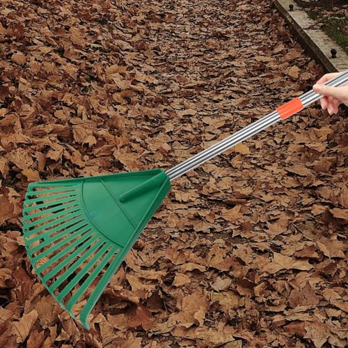 Rastrillo de jardín ligero para hojas y césped miniatura 2