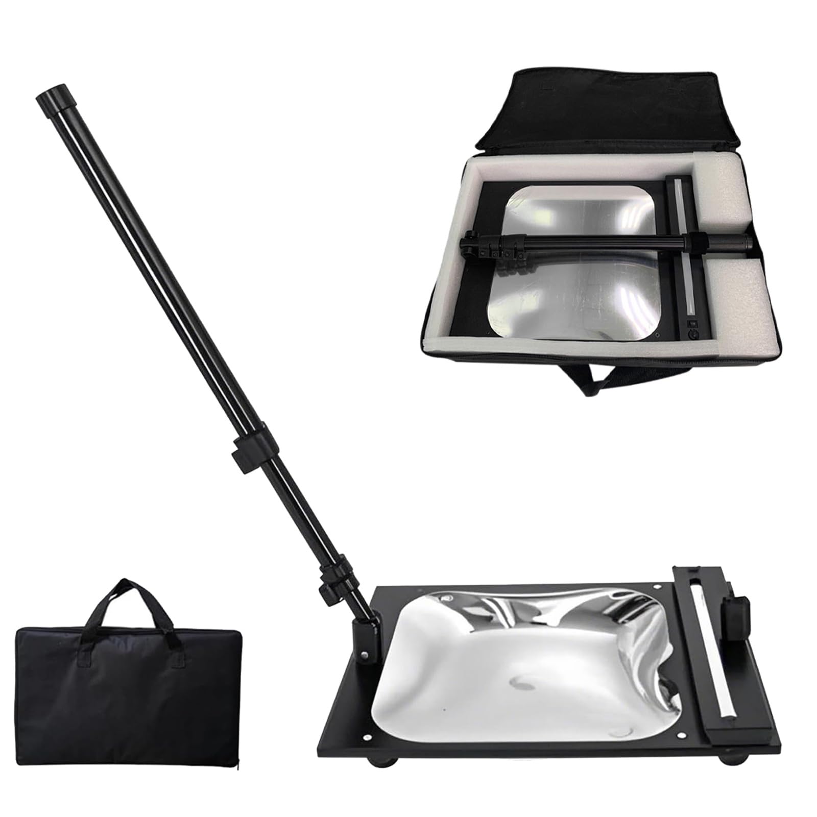Miroir d'inspection sous châssis, Outil Portable avec lumière LED, Perche télescopique pour Une visibilité Accrue, idéal pour la réparation Automobile et Les inspections de véhicules.