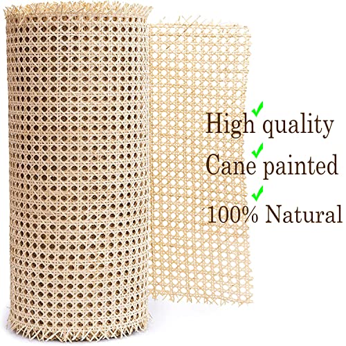 Claynix Fettuccia In Rattan Naturale Per Progetti Di Canna, Larghezza 35,6 Cm, Lunghezza 35,6 M, Per Progetti Di Canne In Rattan, Materiale A Trama Aperta Per Armadi E Porte (4,5 M) - 2