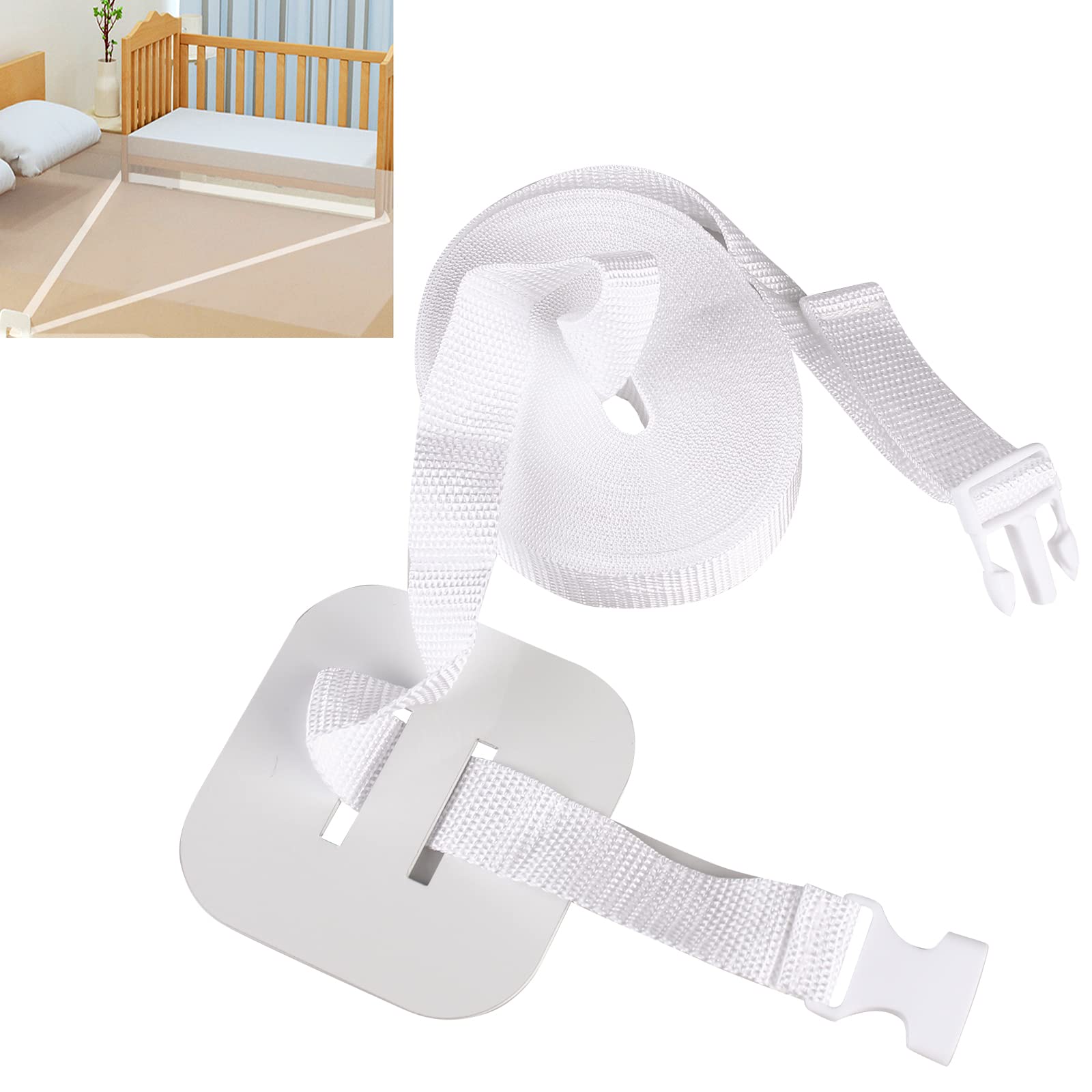 Vegena Gurt für Babybett - Befestigung Beistellbett Boxspringbett 8m, Beistellbett Befestigung für Boxspringbetten, Babybett Gurt für Boxspringbett zu Verankern