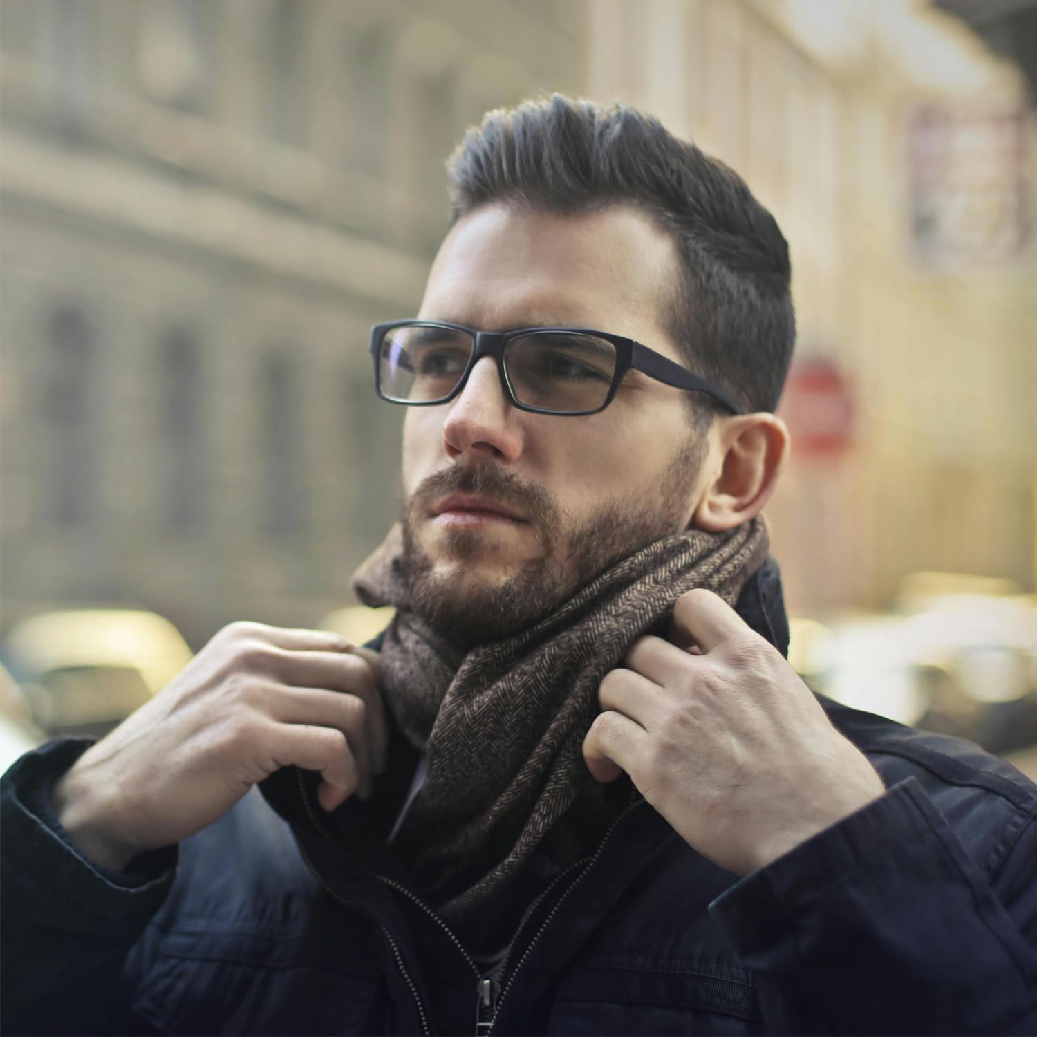 Progressive Reading Glasses 1.75,Clear Reader for Men and Women,Square Cheaters Glasses Comfortable Spring Hinges