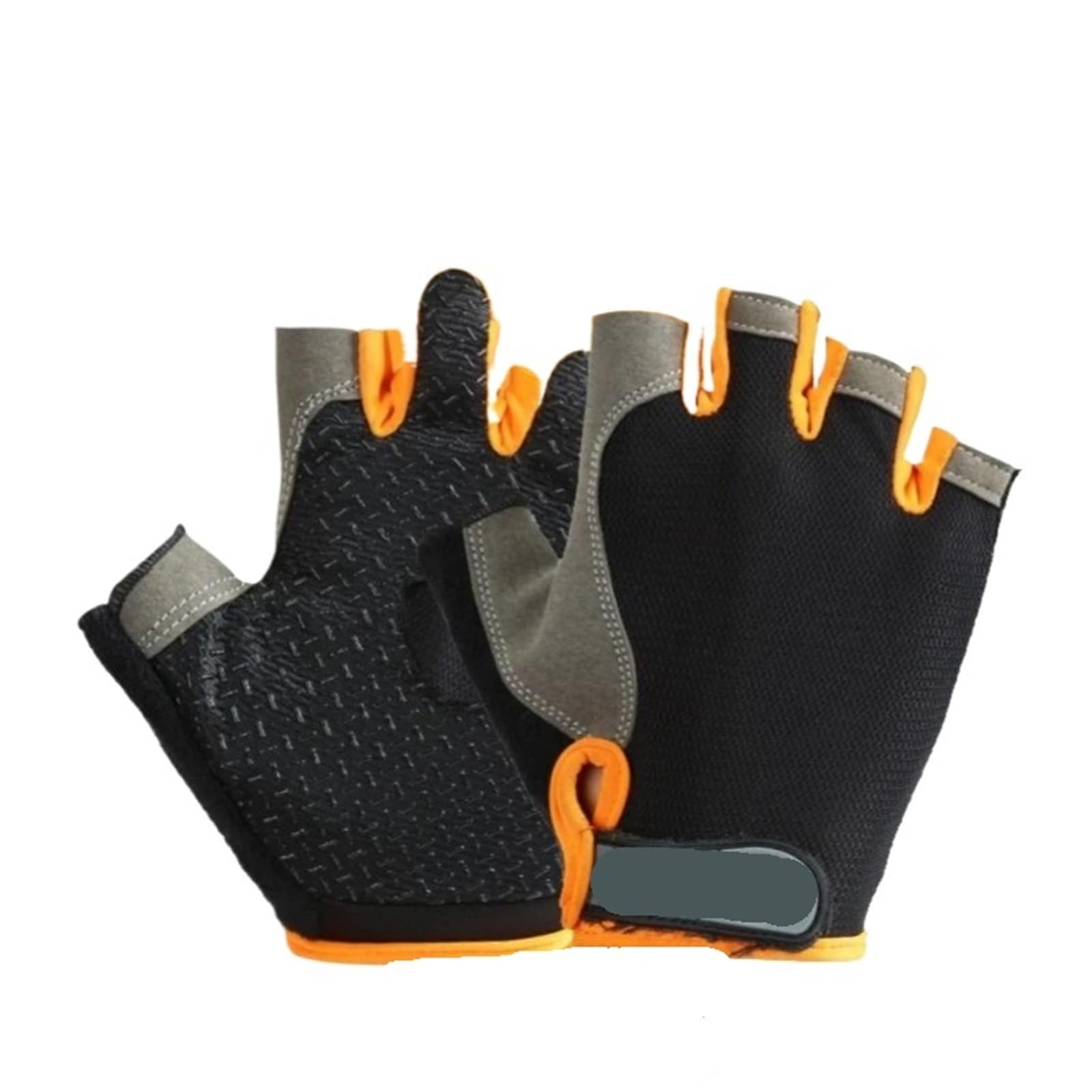 Guanti da Fitness Guanti da Palestra Guanti Senza Dita Guanti Traspiranti Antiscivolo e ammortizzanti Guanti Sportivi for Allenamento Sollevamento Pesi Ciclismo per Fitness(Orange,XL)