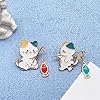 Lot de 2 épingles à revers en forme de chat mignon pour sacs à dos en émail pour animaux domestiques, chats, broches de pêche pour vestes, chapeaux, sacs, Métal, Nouveau #3