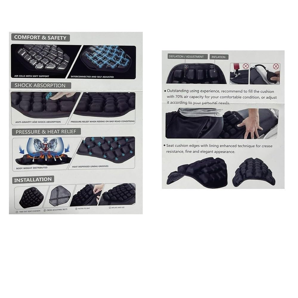 Cuscino D'aria Ergonomico Per Sella Moto, Compatibile Con BMW R 1250 GS, Universale Per Moto E Scooter