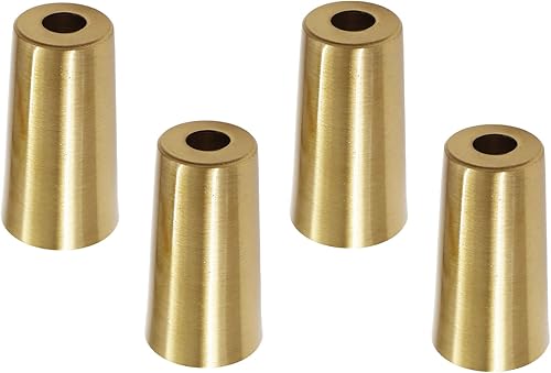 TTZEZE - 4 tapas de metal para patas de silla, fundas inferiores para patas de muebles, puntas redondas protectoras de suelo, accesorios decorativos