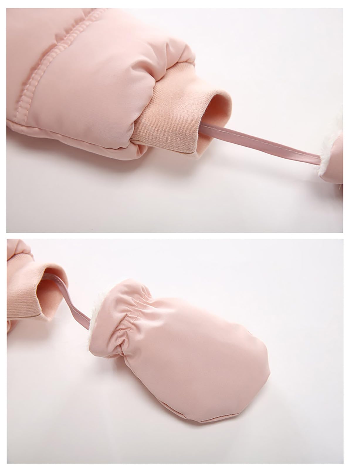 Mono de nieve para niños, invierno, para bebé, niña, niño, acolchado, con capucha, piel, traje de esquí, chándal cálido