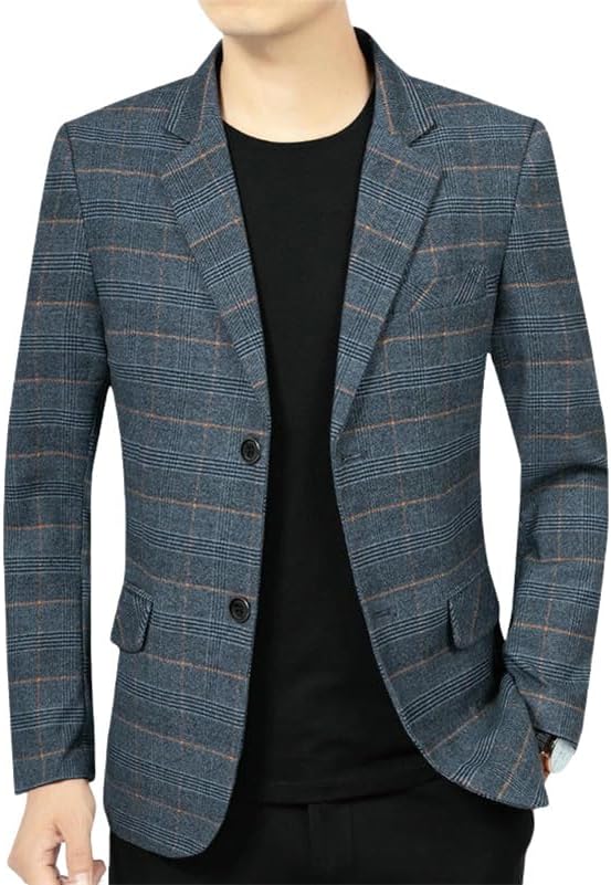 Men's Spring Autumn Business Casual Stripe Single Blazer Jacket