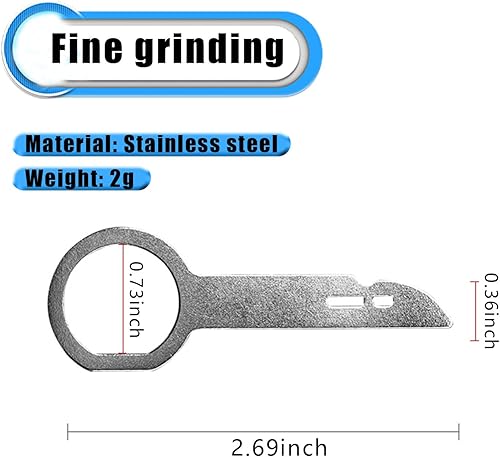 Miniatura 2 de ZKFAR 4 llaves de liberación de radio de automóvil, 2.6 pulgadas, impermeables, duraderas, de metal, CD, DVD, herramientas de reparación con