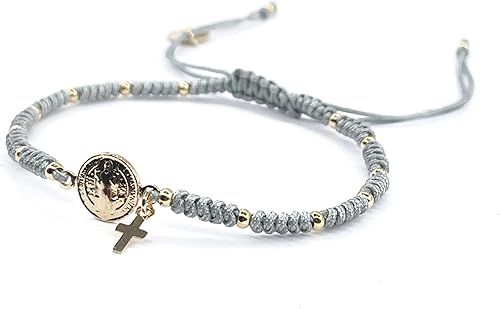 Miniatura 20 de St Benedict Medal Adjustable Red String Pulsera San Benito