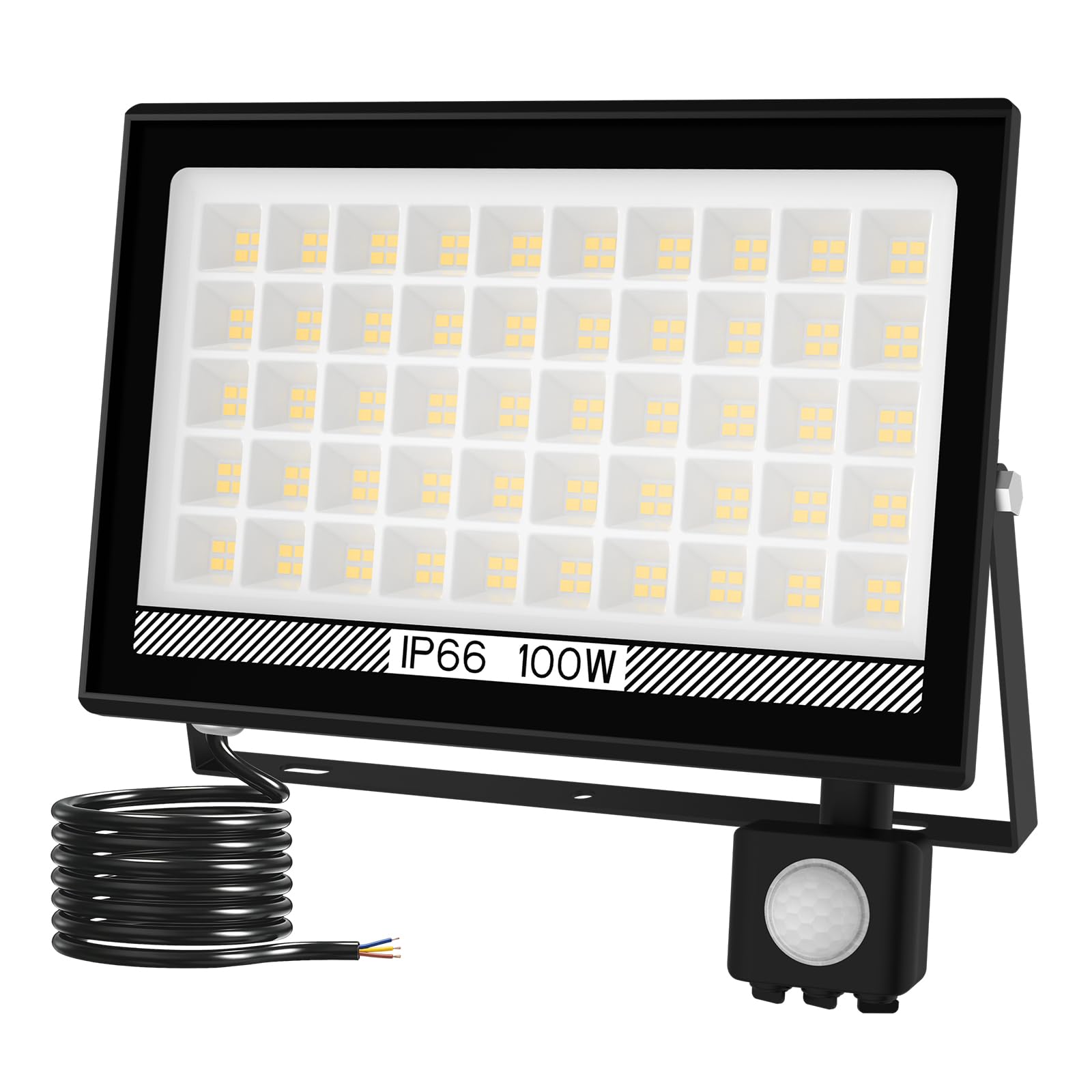 T-SUN 4000K Projecteur LED Extérieur Detecteur de Mouvement 10000 LM IP66