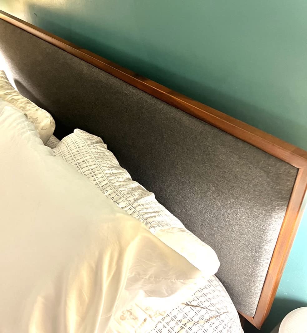 36/mo Finance ZINUS Raymond Wood Platform Bed Frame with Adjustable Wood Headboard / Solid