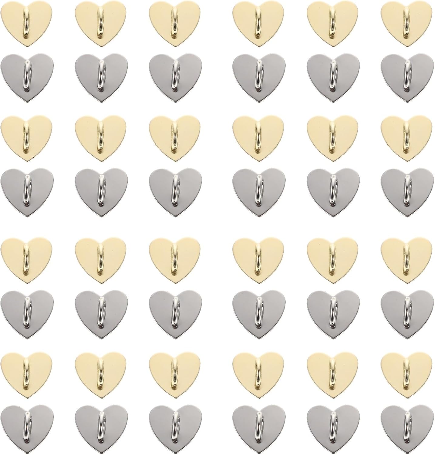 Mikikit 48Pcs Diy Phone Case Buckles Self-Adhesive Heart Phone Charm Hooks Lightweight Mobile Buckle Decor for Cover Shell Accessories