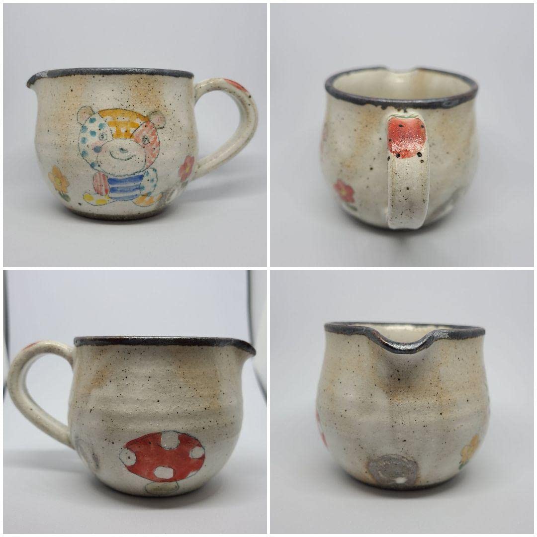 Amazon.co.jp: やまぐちあさこさん クリーマーと豆豆皿 パッチワーク柄