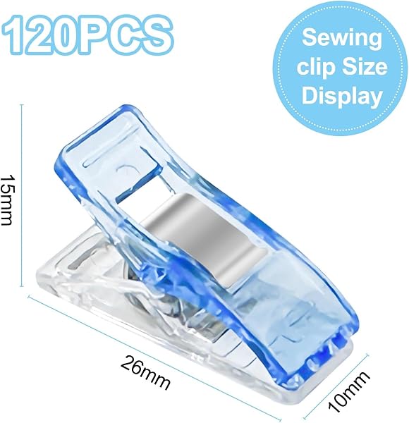 Brysalis 120 PCS Pinzas Costura, Clips de Tela, Manualidades para Acolchar, Accesorios de Plástico, para Costura, Manualidades, Ropa, Fotos, Documentos, Multiusos Casa, Oficina, Viajes Diarios - 2