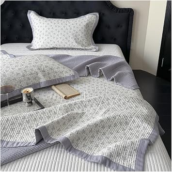 Summer Blanket, Thin Bedspread, Quilted Bedspread, Microfiber Bedspread for Sofa, Single Bed with Floral Pattern,14,230 * 240cm