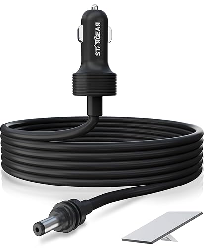 Stargear Starlink Mini Cable 12V Power Cable 3M/10FT, Starlink Mini Accessories 16AWG Cigarette Lighter to DC Cord, 12V-48V Car Charger Car Adapter