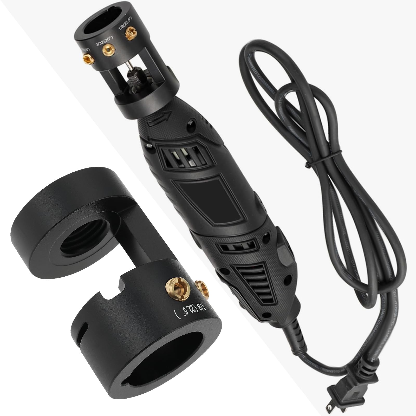 EMSea TIG Tungsten Sharpener Head Tool with 4 Cut-Off Slots Multi-Angle Adjustment and Offsets Tungsten Grinder for Precision TIG Welding - Image 3