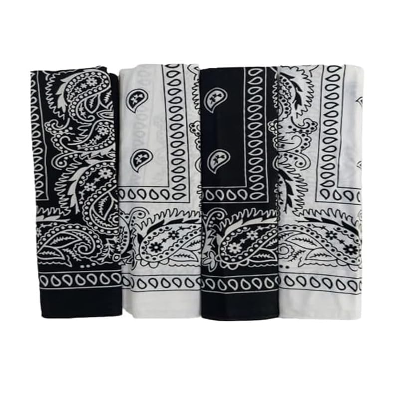 Unisex Cotton Bandana/Head Wrap/Wristband/Face Cover/Handkerchief For Men And Women, Multi (50 * 50Cm, Pack Of 4)-picture-45