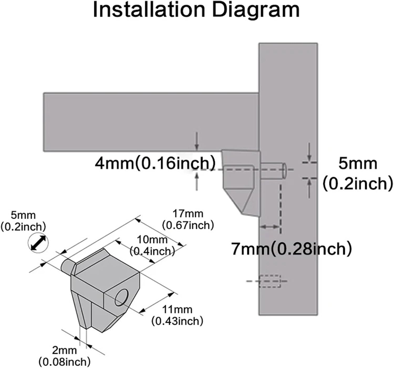 Clear/White Plastic Shelf Support Pins Cabinet Shelf Pegs, Heavy Duty Shelf Pins 24/48pcs(White,24Pcs)