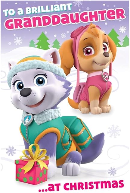 Paw Patrol PTX08 Granddaughter Christmas Card