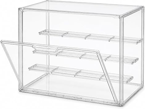 Clear Display Case for Large Doll Keychains, Upgrade 4-Tier Display Stand for Plush Dolls, Dust and Moisture Proof, All-Round Display, Figurines No Dolls Trasparent
