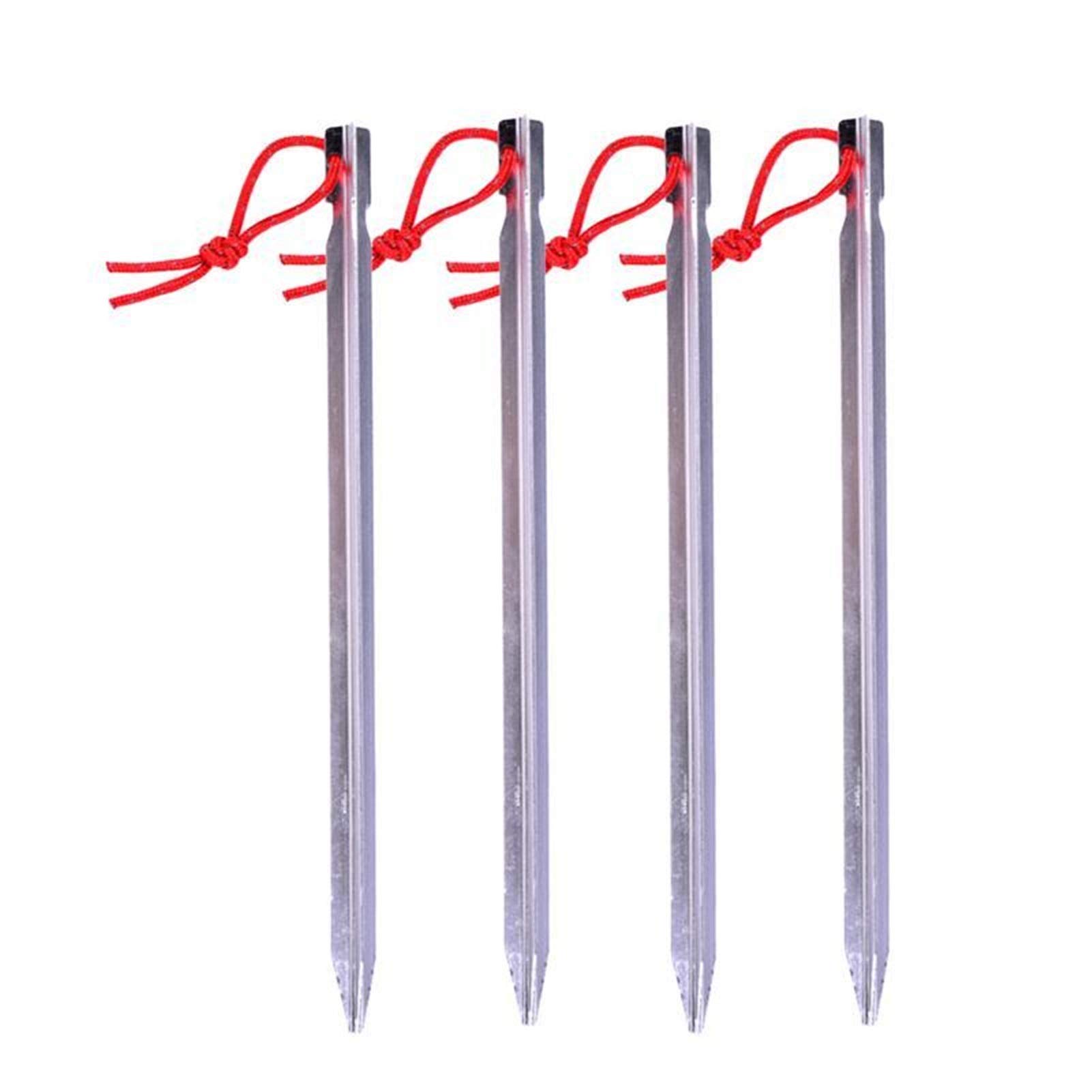 Gwoździe do namiotu 4 szt. Na zewnątrz 23 cm Ultralekkie gwoździe ze stopu aluminium Szpilki do namiotu kempingowego Gwoździe do palików namiotu Na zewnątrz Camping Piknik Stały namiot (srebrny)
